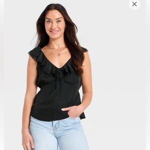 Universal Thread Black Lace Blouse